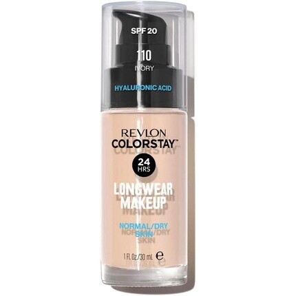 Жидкая основа для макияжа Revlon ColorStay для нормальной/сухой кожи SPF 20, среднее и полное покрытие, 30 мл цвета слоновой кости
Жидкая основа для макияжа Revlon ColorStay для нормальной/сухой кожи SPF 20, среднее и полное покрытие, 30 мл цвета слоновой кости