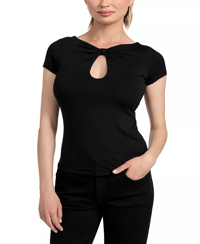 Женский топ Joey с вырезами и короткими рукавами GUESS, черный
Женский топ Joey с вырезами и короткими рукавами GUESS, черный