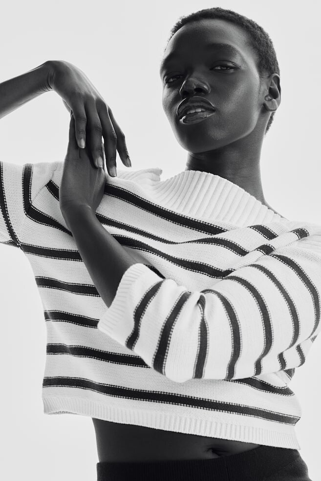 Свитер левой вязки с вырезом-лодочкой H&M, мультиколор
Свитер левой вязки с вырезом-лодочкой H&M, мультиколор