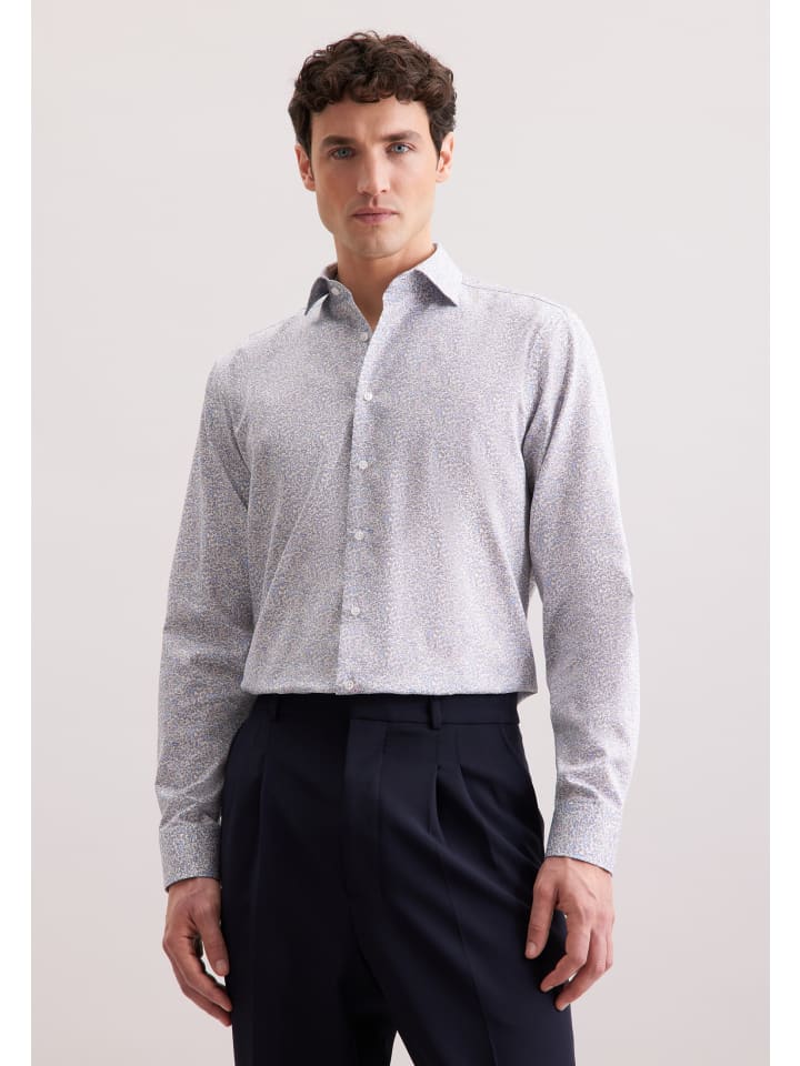 Деловая рубашка, стандартного размера, средне-синего цвета Seidensticker
Деловая рубашка, стандартного размера, средне-синего цвета Seidensticker