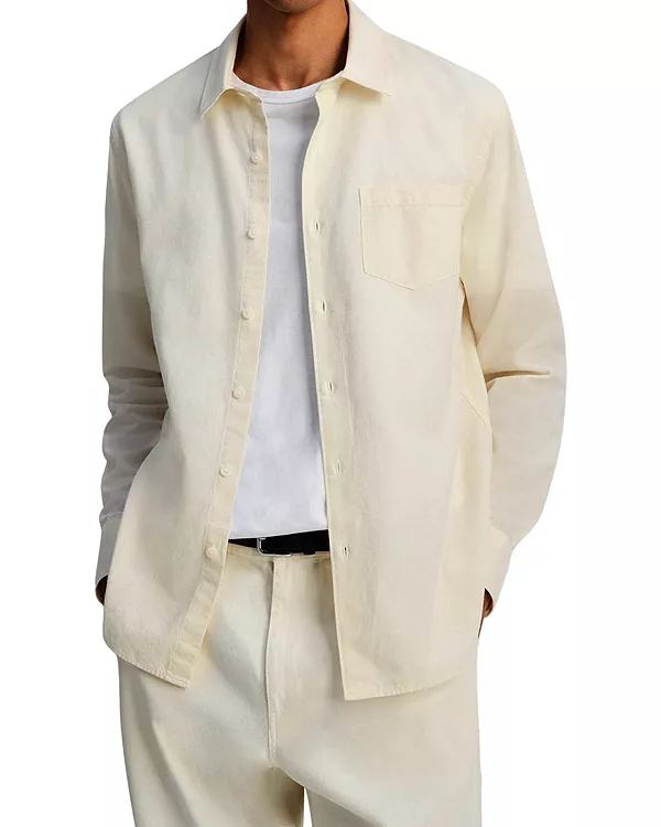 Рубашка с длинным рукавом из шамбре Vince, белый
Рубашка с длинным рукавом из шамбре Vince, белый