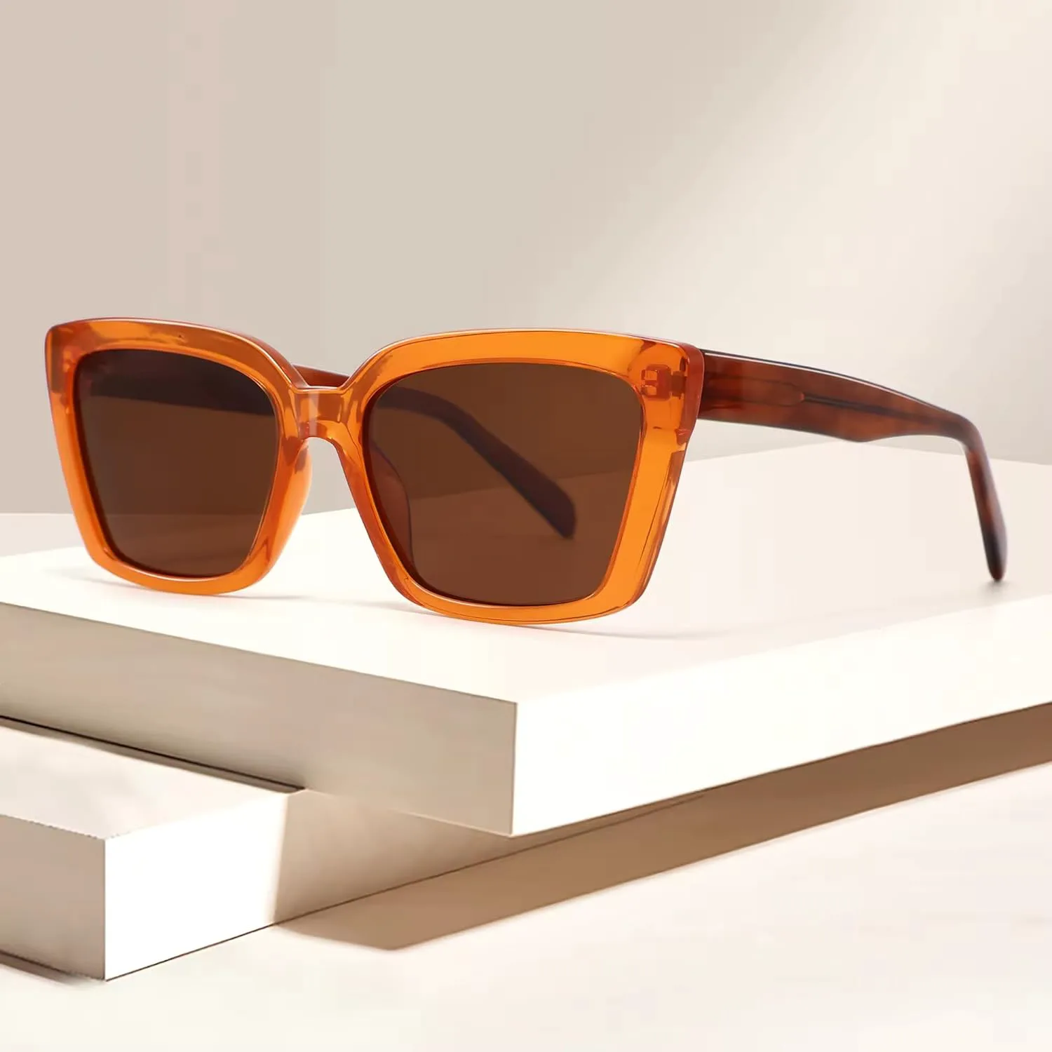 Дизайнерские солнцезащитные очки квадратной формы «кошачий глаз», оправа из ацетата TR90, заушники, поляризованные линзы TAC, модные женские очки Generic, Sku-2
Дизайнерские солнцезащитные очки квадратной формы «кошачий глаз», оправа из ацетата TR90, заушники, поляризованные линзы TAC, модные женские очки Generic, Sku-2