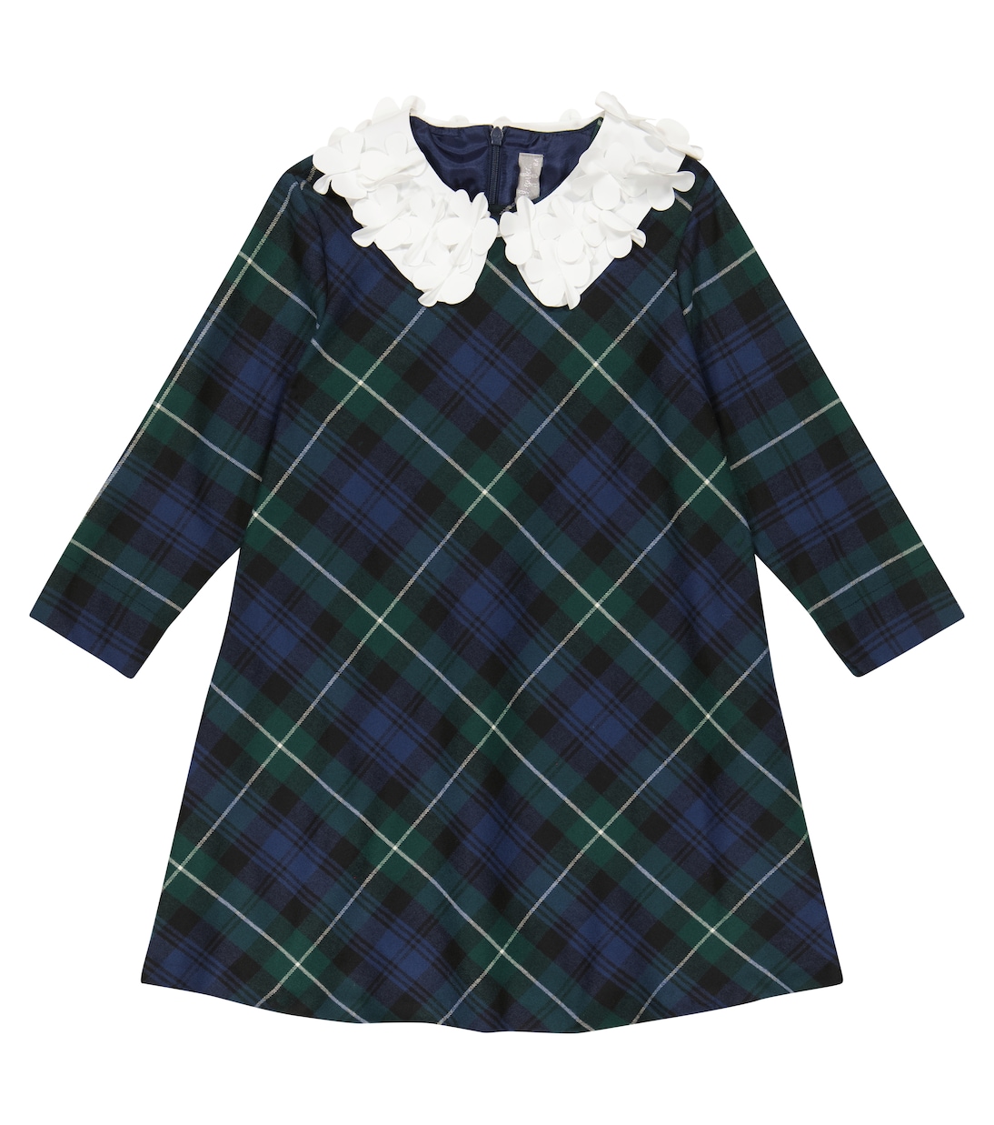 Платье в клетку с декором Il Gufo, синий
Платье в клетку с декором Il Gufo, синий