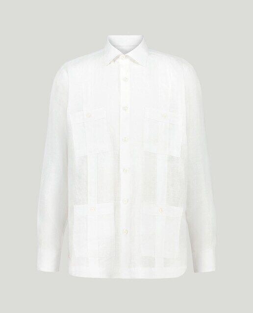 Однотонная рубашка гуаябера с длинными рукавами Emidio Tucci, белый
Однотонная рубашка гуаябера с длинными рукавами Emidio Tucci, белый