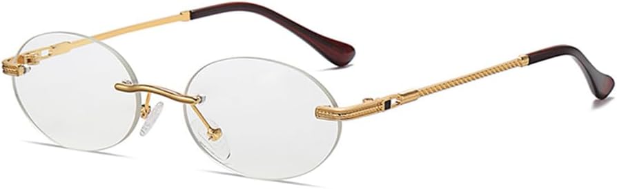 Винтажные овальные солнцезащитные очки без оправы для мужчин, маленькая оправа, синие круглые солнцезащитные очки для женщин, металлизированная золотая оправа, защита от УФ-излучения UV400 VFDHN, Gold With Clear
Винтажные овальные солнцезащитные очки без оправы для мужчин, маленькая оправа, синие круглые солнцезащитные очки для женщин, металлизированная золотая оправа, защита от УФ-излучения UV400 VFDHN, Gold With Clear