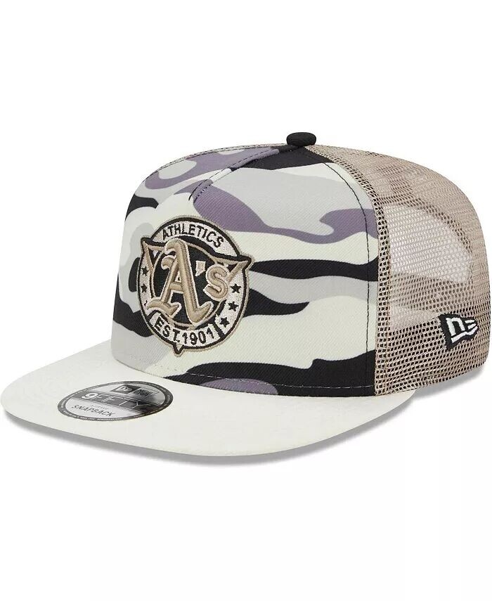 Мужская белая кепка Oakland Athletics Chrome Camo A-Frame 9FIFTY Trucker Snapback Hat New Era
Мужская белая кепка Oakland Athletics Chrome Camo A-Frame 9FIFTY Trucker Snapback Hat New Era