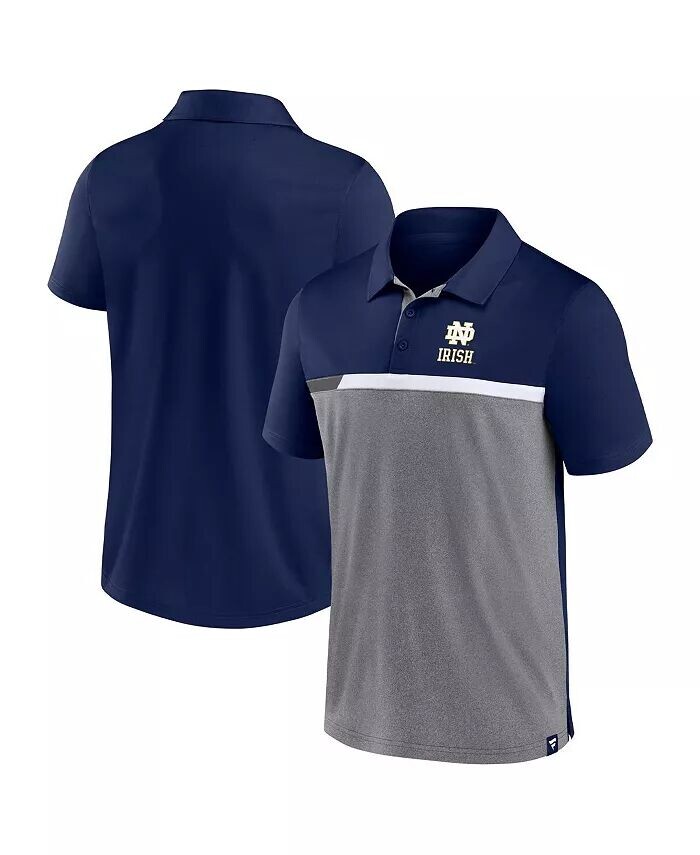 Мужская темно-синяя, серая, меланжевая рубашка поло Notre Dame Fighting Irish Split Block Color Block Fanatics
Мужская темно-синяя, серая, меланжевая рубашка поло Notre Dame Fighting Irish Split Block Color Block Fanatics
