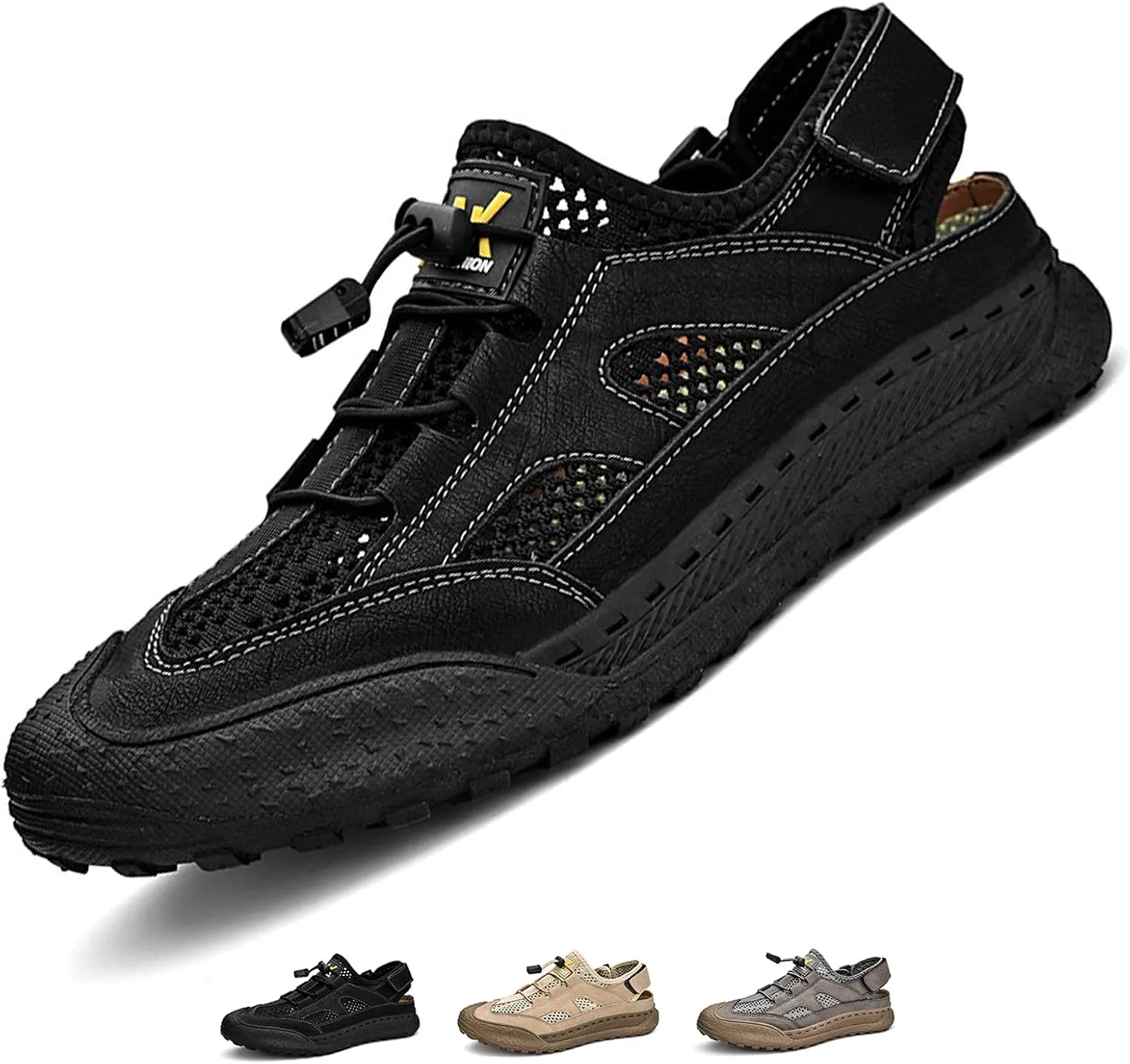 Мужские кожаные сандалии Optigard Hollow Fisherman с застежкой-липучкой, закрытым носком, ремешком сзади, противоскользящие, для активного отдыха на улице, дышащие, пляжные и водные, черный
Мужские кожаные сандалии Optigard Hollow Fisherman с застежкой-липучкой, закрытым носком, ремешком сзади, противоскользящие, для активного отдыха на улице, дышащие, пляжные и водные, черный