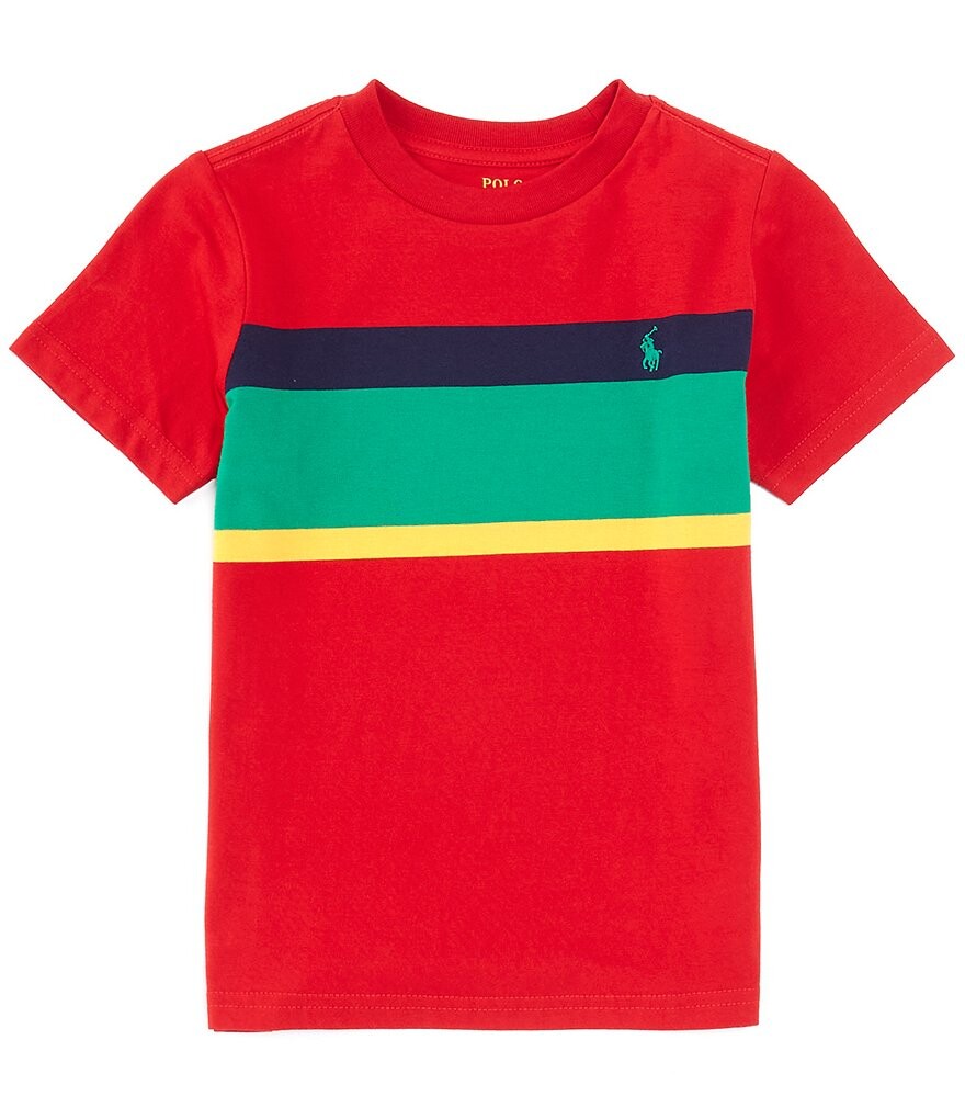 Футболка из джерси с короткими рукавами в полоску Polo Ralph Lauren Little Boys 2T-7, красный
Футболка из джерси с короткими рукавами в полоску Polo Ralph Lauren Little Boys 2T-7, красный