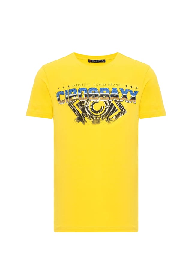 Футболка с модной фирменной надписью Cipo & Baxx, желтый
Футболка с модной фирменной надписью Cipo & Baxx, желтый
