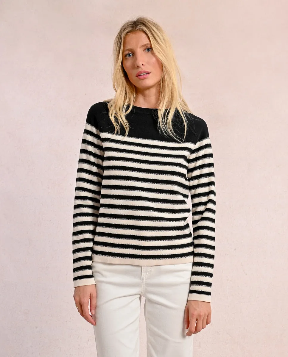 Женский свитер с длинными рукавами и полосатым принтом Molly Bracken, черный
Женский свитер с длинными рукавами и полосатым принтом Molly Bracken, черный