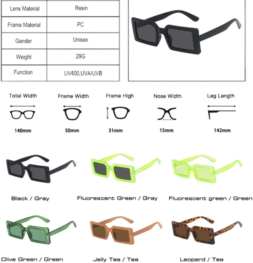 Модные флуоресцентные зеленые прямоугольные женские солнцезащитные очки с прозрачными линзами цвета океана, винтажные мужские очки UV400 UATXTAU, Rose Pink Gray
Модные флуоресцентные зеленые прямоугольные женские солнцезащитные очки с прозрачными линзами цвета океана, винтажные мужские очки UV400 UATXTAU, Rose Pink Gray
