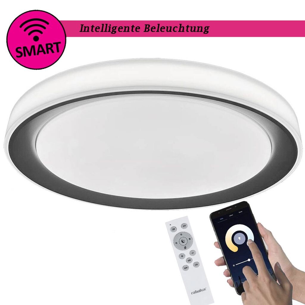 Потолочный светильник SMART EVEREST металл серебристый LED 40 Вт В:7,5см Ø51см с регулируемой яркостью и дистанционным управлением 2700-6500K Rabalux
Потолочный светильник SMART EVEREST металл серебристый LED 40 Вт В:7,5см Ø51см с регулируемой яркостью и дистанционным управлением 2700-6500K Rabalux