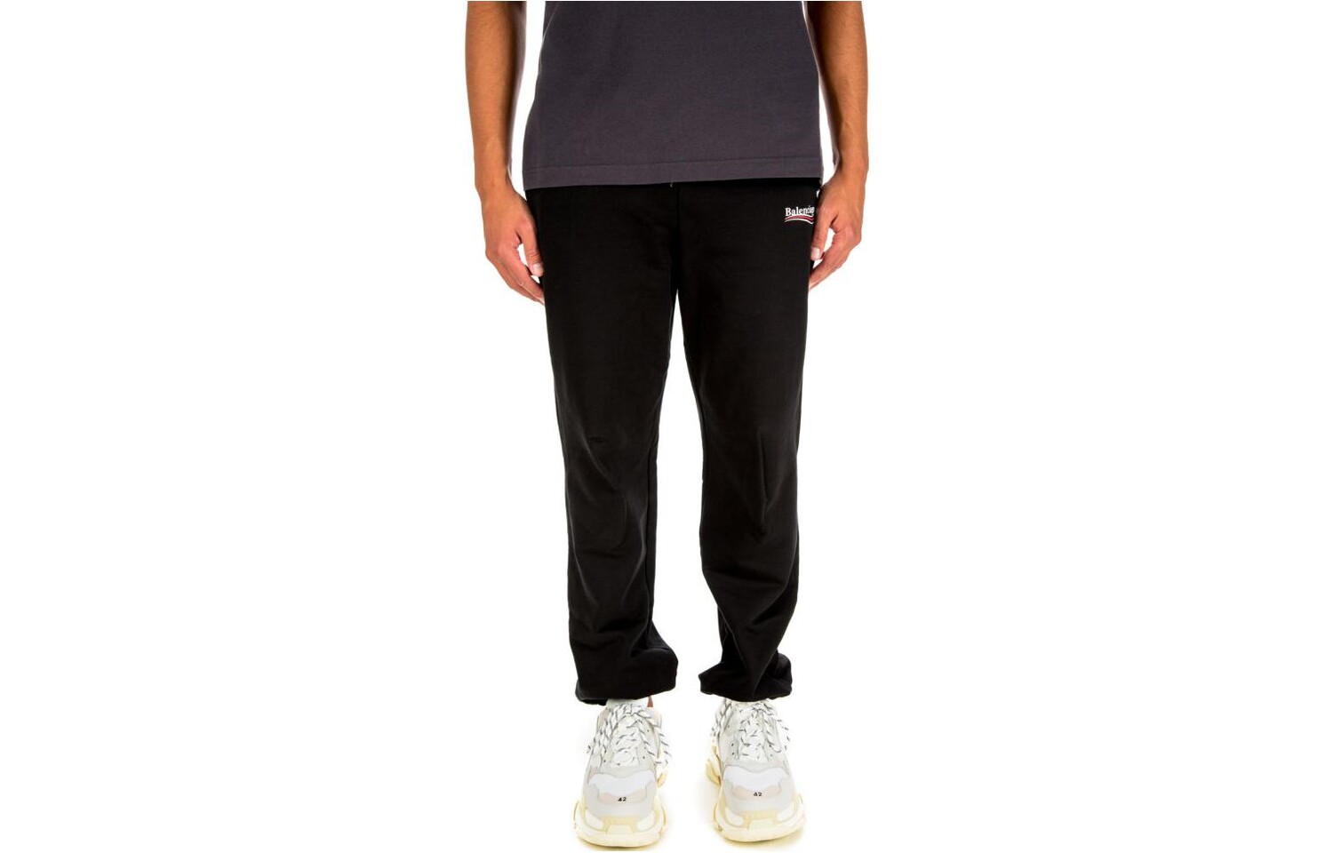 Штаны спортивные мужские Balenciaga с логотипом, черный 
Штаны спортивные мужские Balenciaga с логотипом, черный