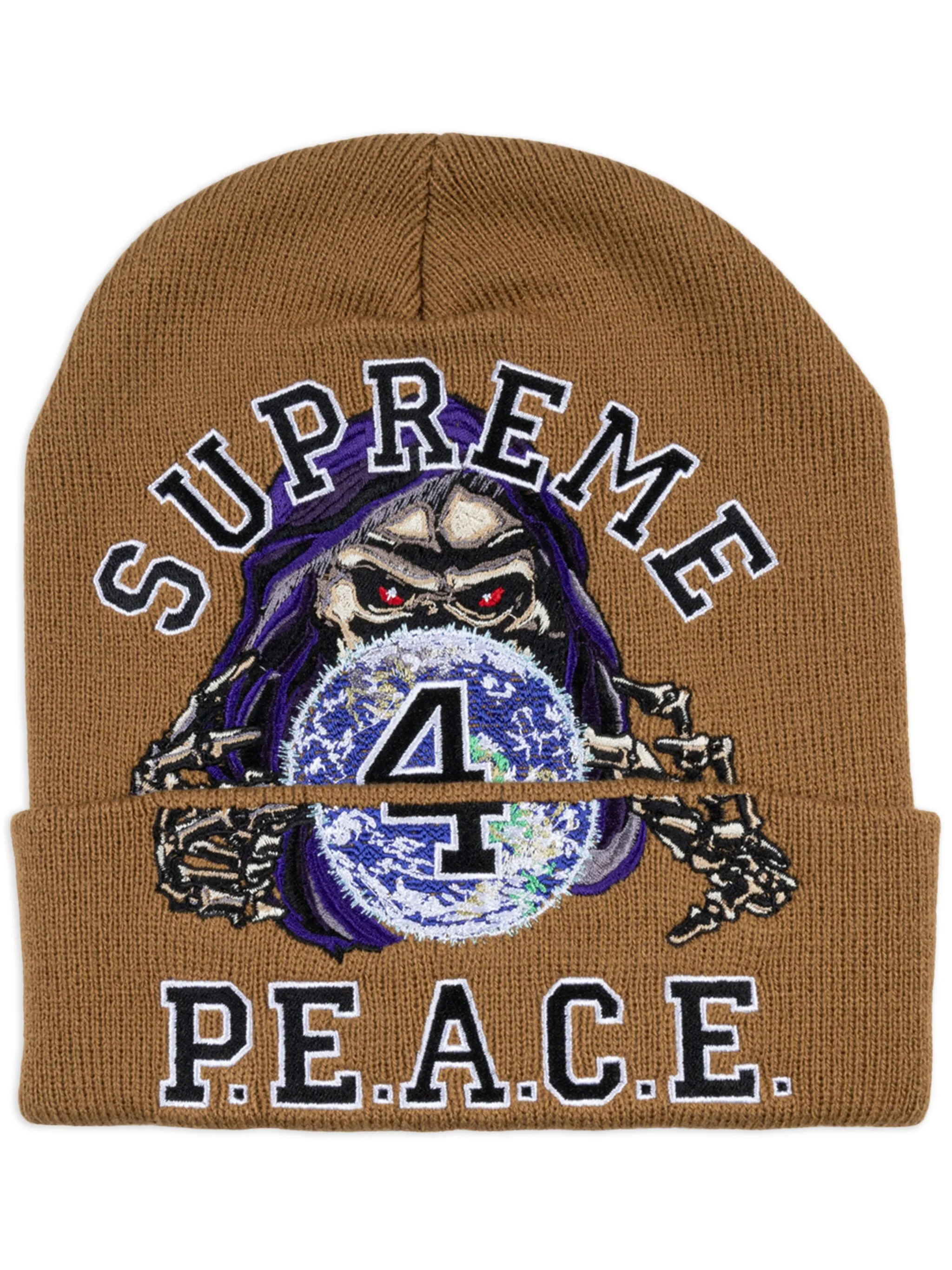 Шапка бини с вышивкой Peace Supreme, коричневый
Шапка бини с вышивкой Peace Supreme, коричневый