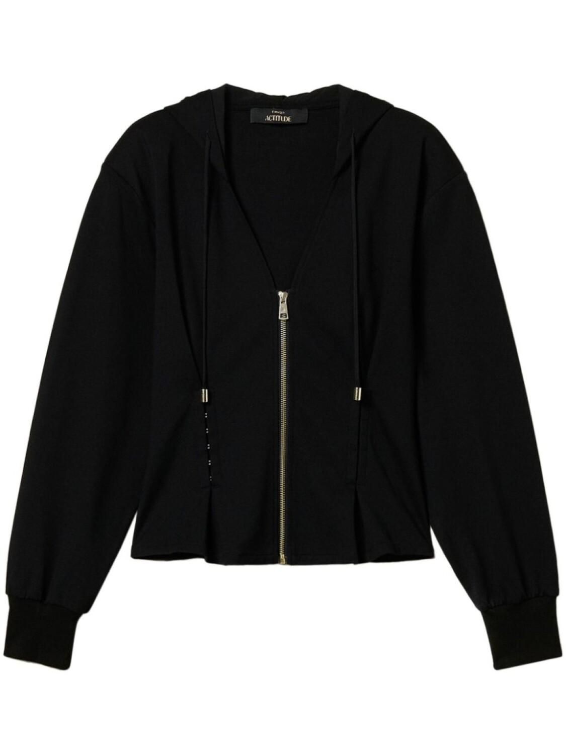 Приталенная толстовка с капюшоном TWINSET, черный
Приталенная толстовка с капюшоном TWINSET, черный