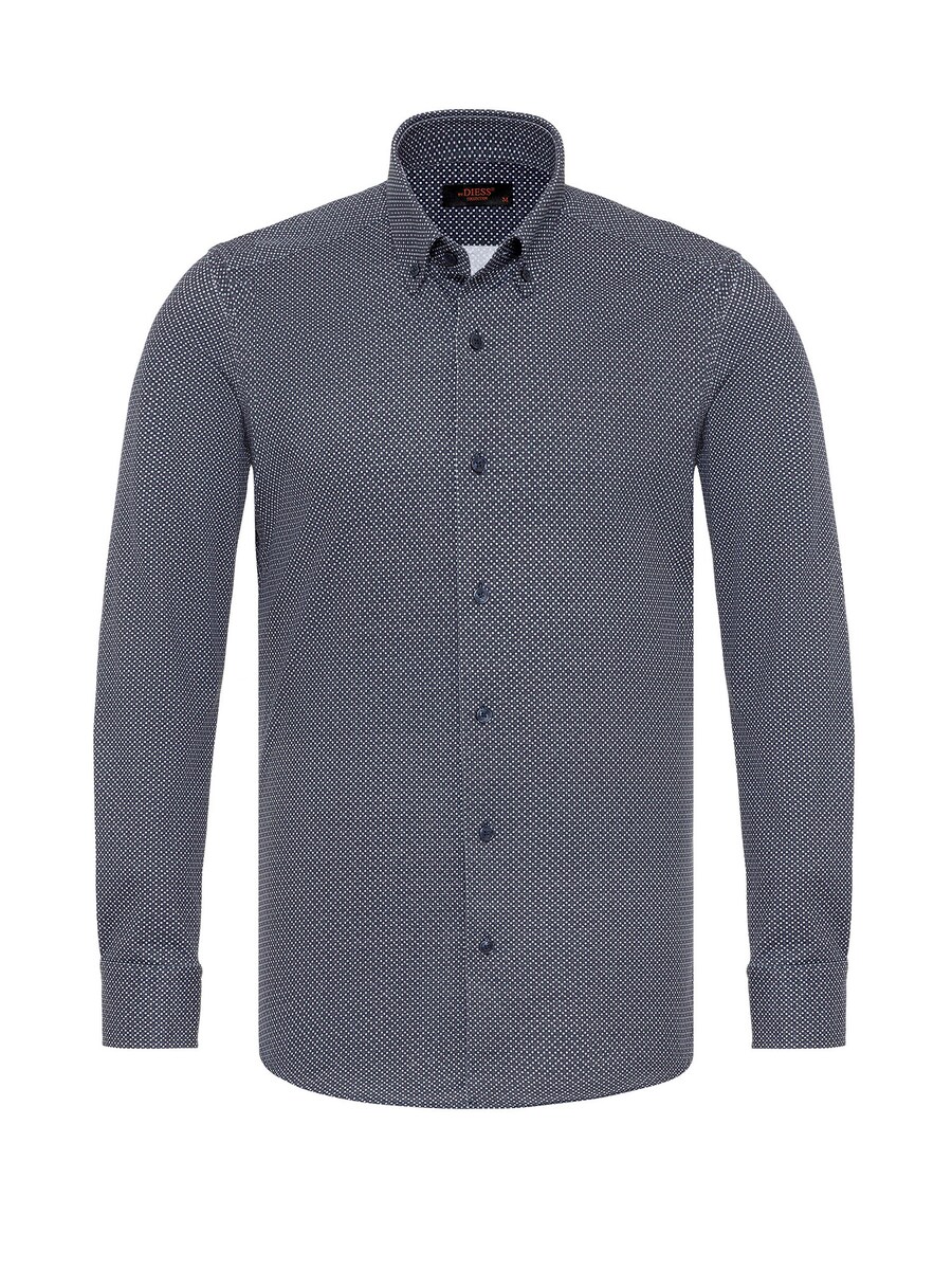 Приталенная рубашка на пуговицах By Diess Collection, морской синий
Приталенная рубашка на пуговицах By Diess Collection, морской синий