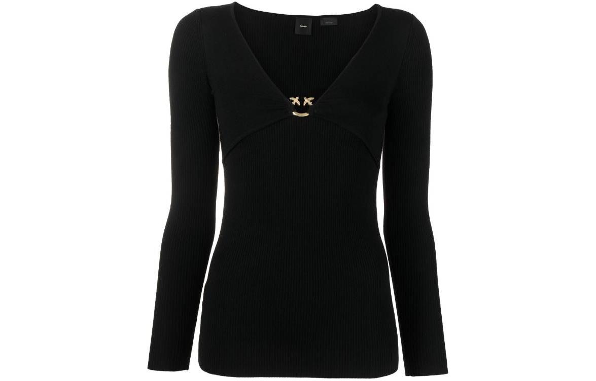 Топ Love Birds с ребристым узором PINKO, черный
Топ Love Birds с ребристым узором PINKO, черный