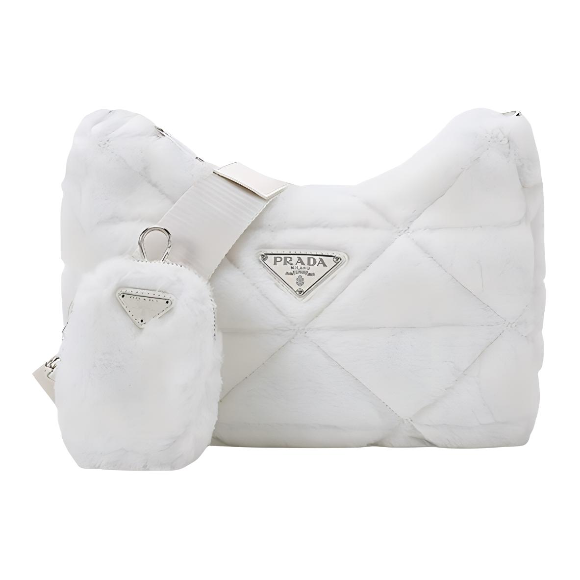 PRADA Сумка через плечо женская белая из овчины
PRADA Сумка через плечо женская белая из овчины