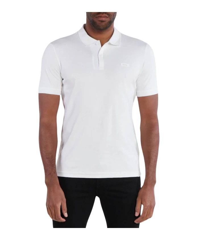 Гладкая хлопковая рубашка-поло с логотипом Calvin Klein, белый
Гладкая хлопковая рубашка-поло с логотипом Calvin Klein, белый