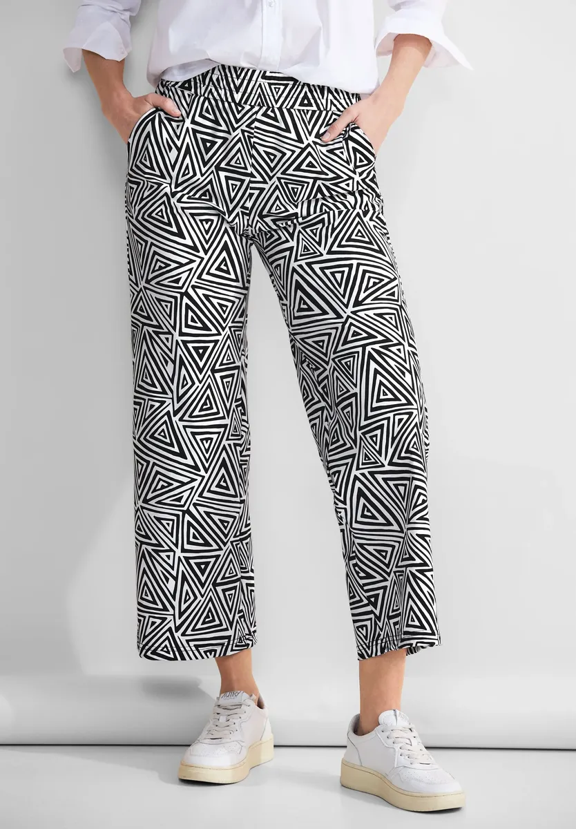 STREET ONE Брюки Marlene, с широкими штанинами, черный
STREET ONE Брюки Marlene, с широкими штанинами, черный