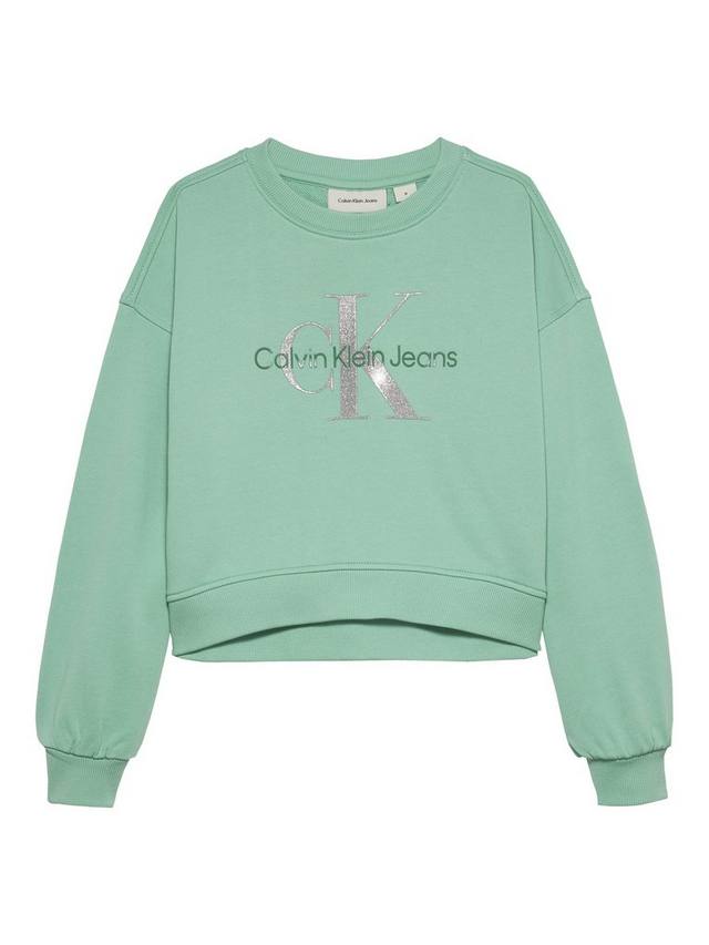 Детский свитшот с блестящим логотипом из хлопка Calvin Klein, Tickled Green
Детский свитшот с блестящим логотипом из хлопка Calvin Klein, Tickled Green