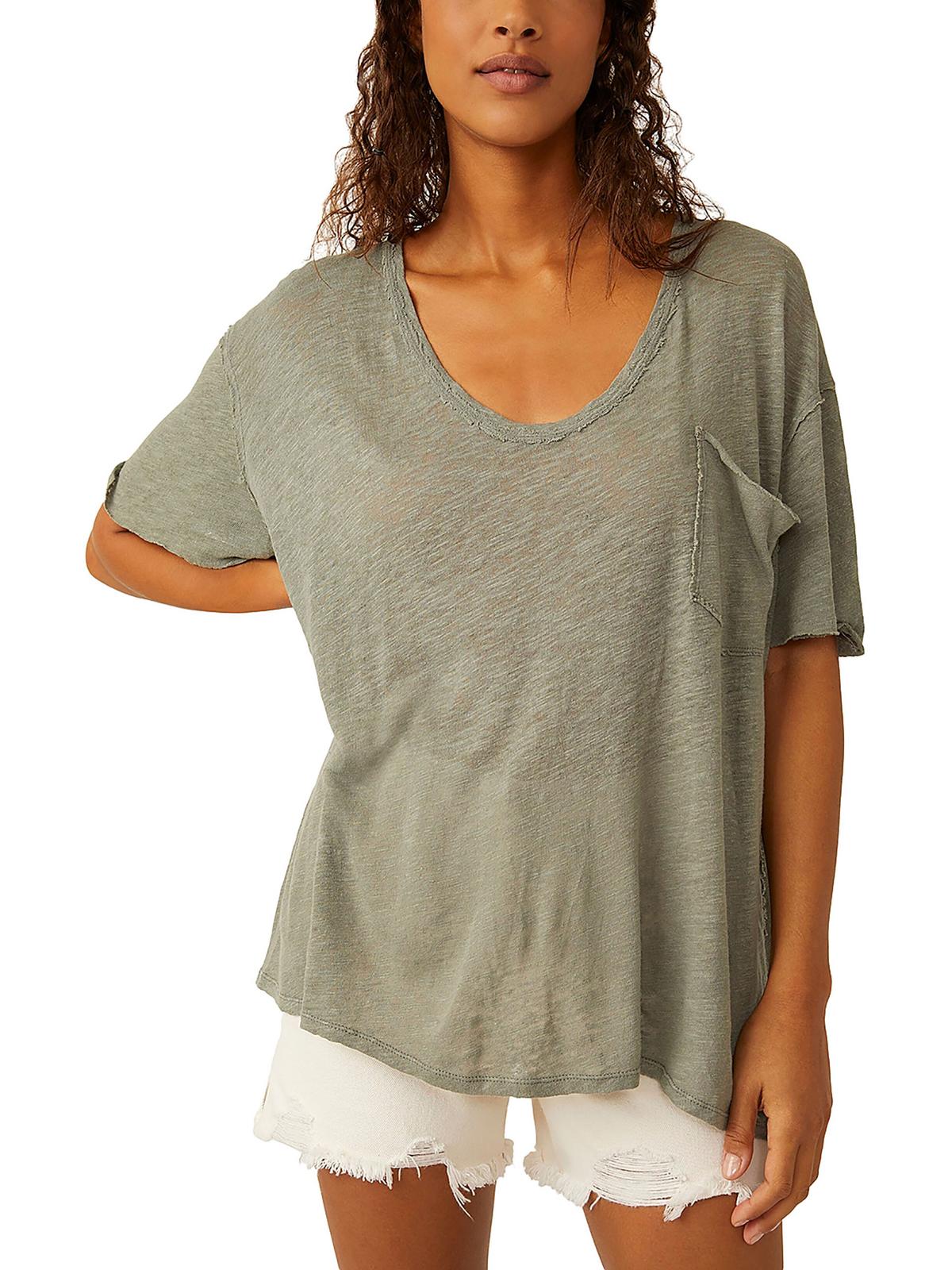 Женский льняной смесовый пуловер с открытым воротом Free People, цвет dried basil/moss
Женский льняной смесовый пуловер с открытым воротом Free People, цвет dried basil/moss