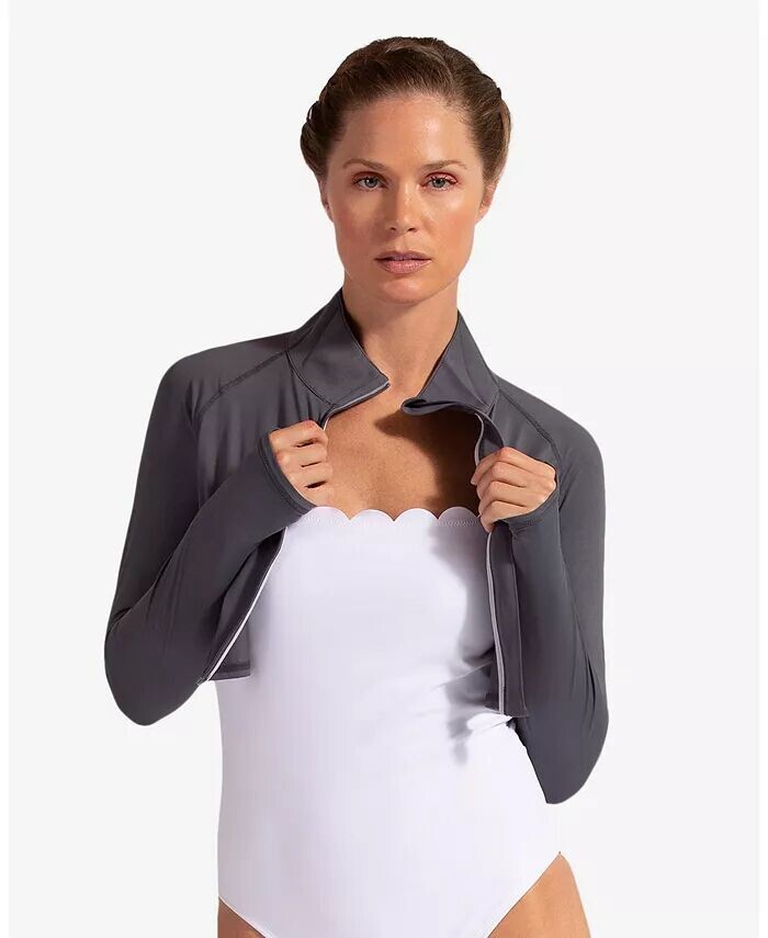 Женский укороченный топ с защитой от солнца UPF 50+ на молнии BloqUV, серый
Женский укороченный топ с защитой от солнца UPF 50+ на молнии BloqUV, серый