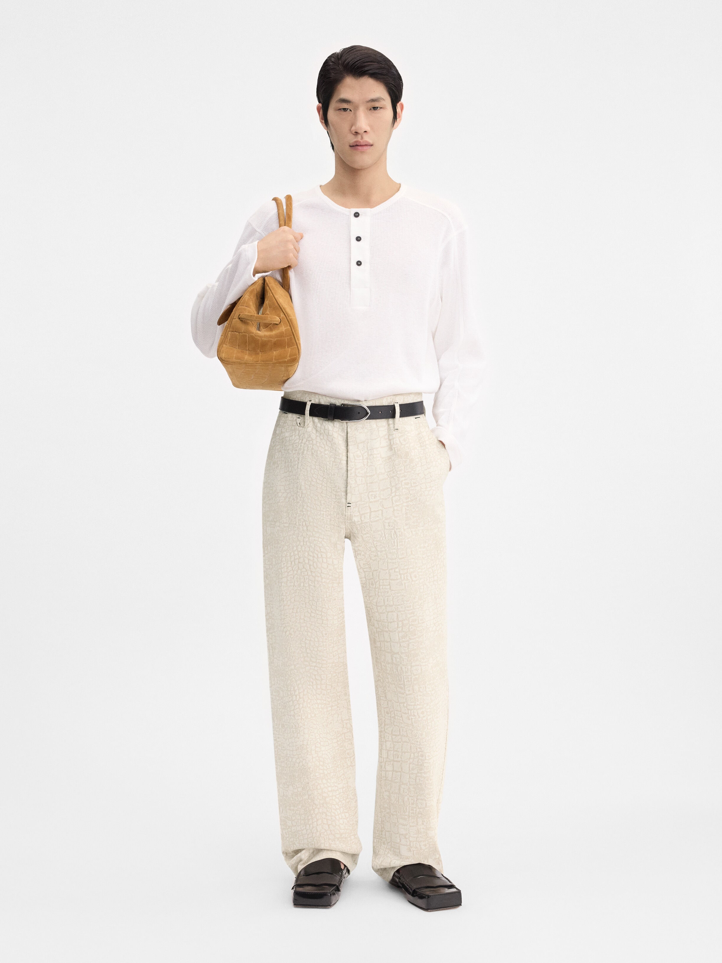 Джинсы с тиснением под крокодила JACQUEMUS The Fernando de-Nîmes denim pants, бежевый
Джинсы с тиснением под крокодила JACQUEMUS The Fernando de-Nîmes denim pants, бежевый