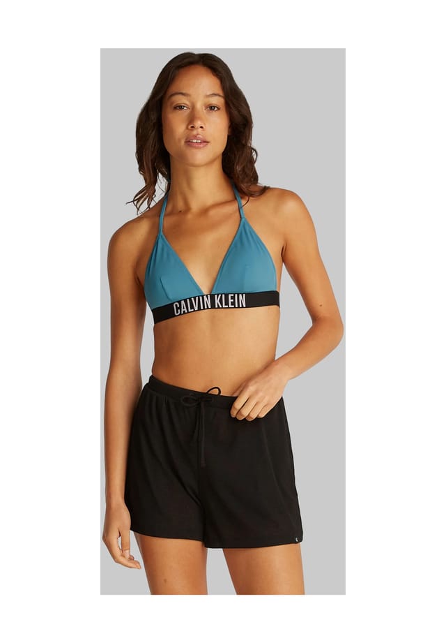 Треугольный верх бикини с логотипом на талии Calvin Klein, синий
Треугольный верх бикини с логотипом на талии Calvin Klein, синий