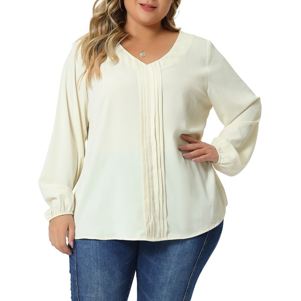 Блузки больших размеров для женщин, повседневные шифоновые плиссированные передние топы с длинными рукавами и V-образным вырезом, рубашки Agnes Orinda, цвет Apricot
Блузки больших размеров для женщин, повседневные шифоновые плиссированные передние топы с длинными рукавами и V-образным вырезом, рубашки Agnes Orinda, цвет Apricot