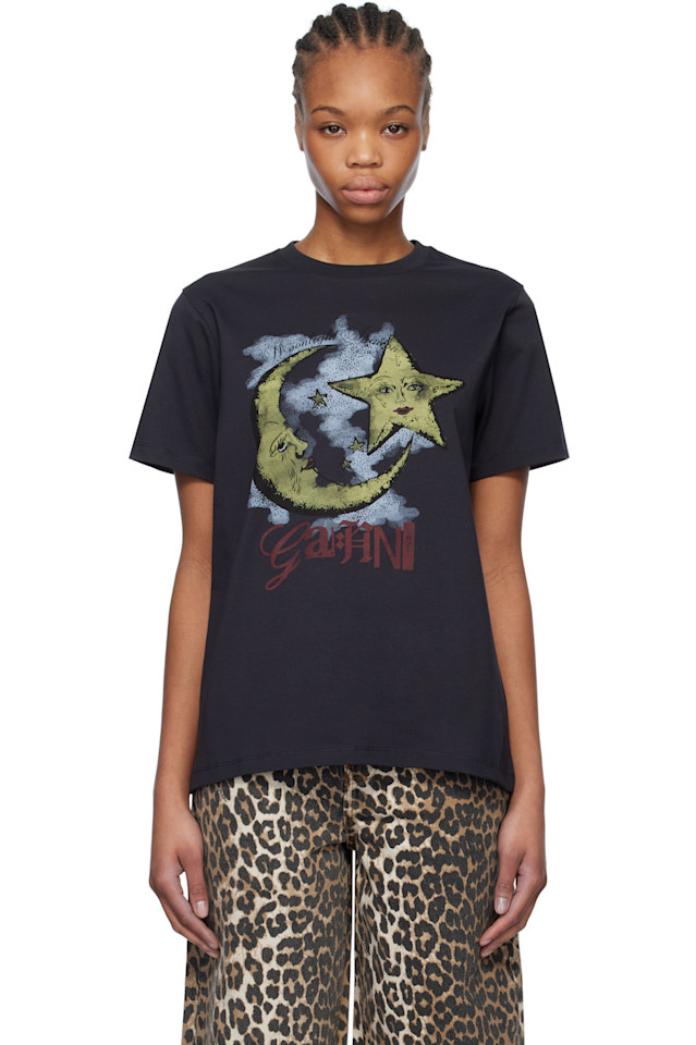 Базовый джерси лунный свет расслабленная футболка Ganni, цвет phantom
Базовый джерси лунный свет расслабленная футболка Ganni, цвет phantom