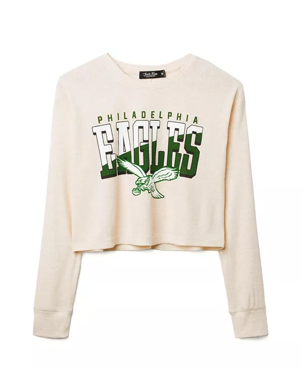 Женская футболка-футболка с укороченным кроем и символикой команды НФЛ «Филадельфия Иглз» Junk Food Clothing, бежевый
Женская футболка-футболка с укороченным кроем и символикой команды НФЛ «Филадельфия Иглз» Junk Food Clothing, бежевый