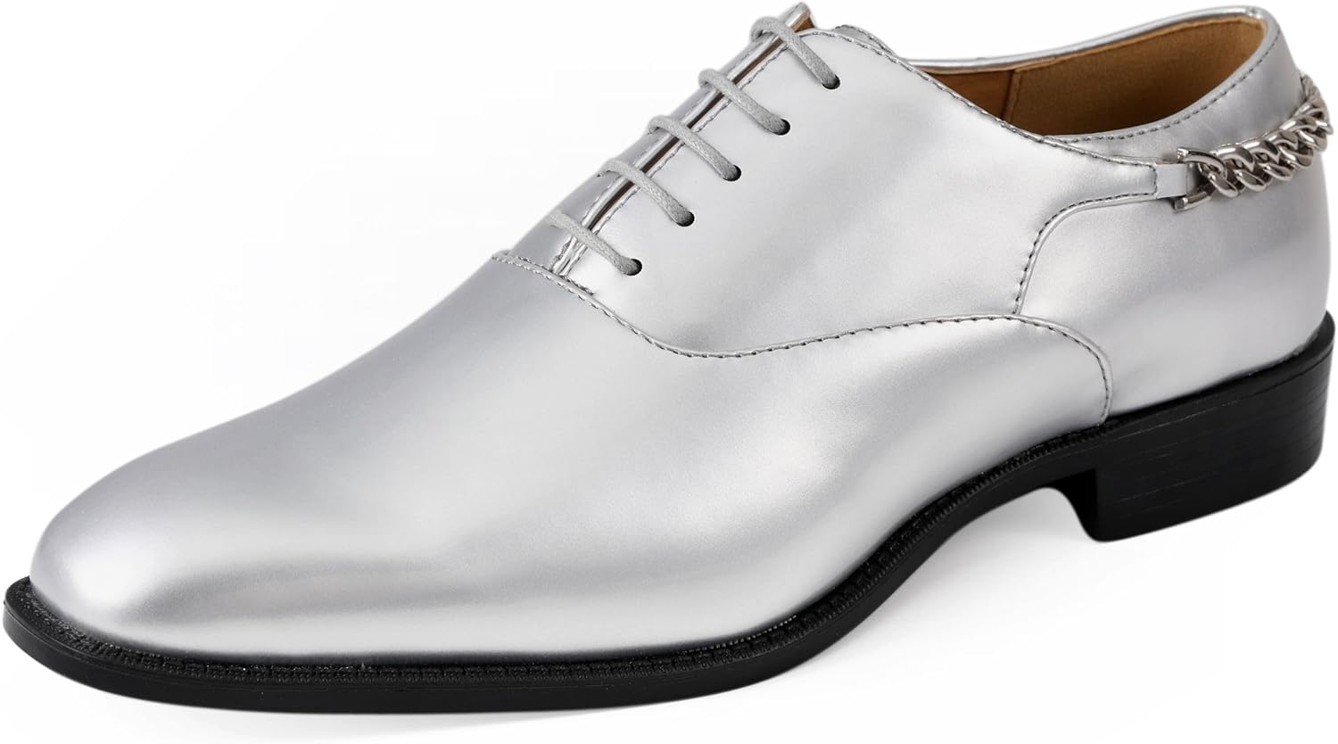 Мужские оксфорды Bolano - модель Chainz с кубинским каблуком и шнуровкой, серебро
Мужские оксфорды Bolano - модель Chainz с кубинским каблуком и шнуровкой, серебро