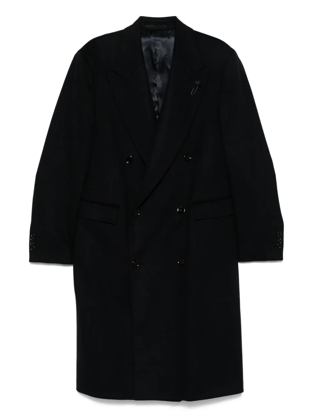 Двубортное шерстяное пальто Lardini, синий
Двубортное шерстяное пальто Lardini, синий