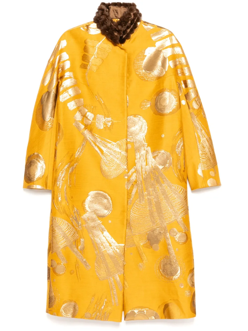 Пальто с меховым воротником SHIATZY CHEN, желтый
Пальто с меховым воротником SHIATZY CHEN, желтый