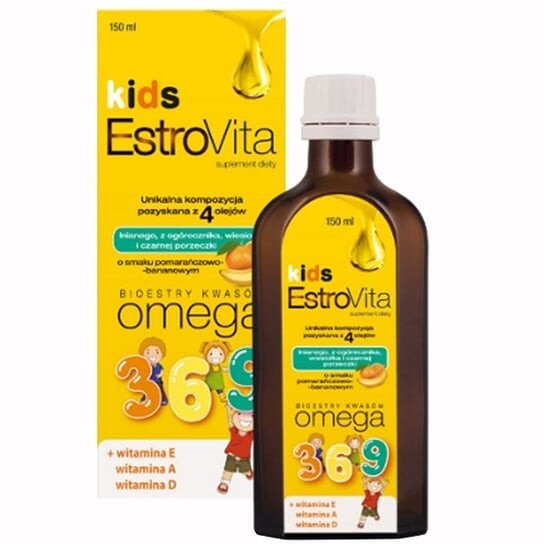 Estrovita Kids Омега 3-6-9 для детей 150 мл со вкусом апельсина-банана
Estrovita Kids Омега 3-6-9 для детей 150 мл со вкусом апельсина-банана