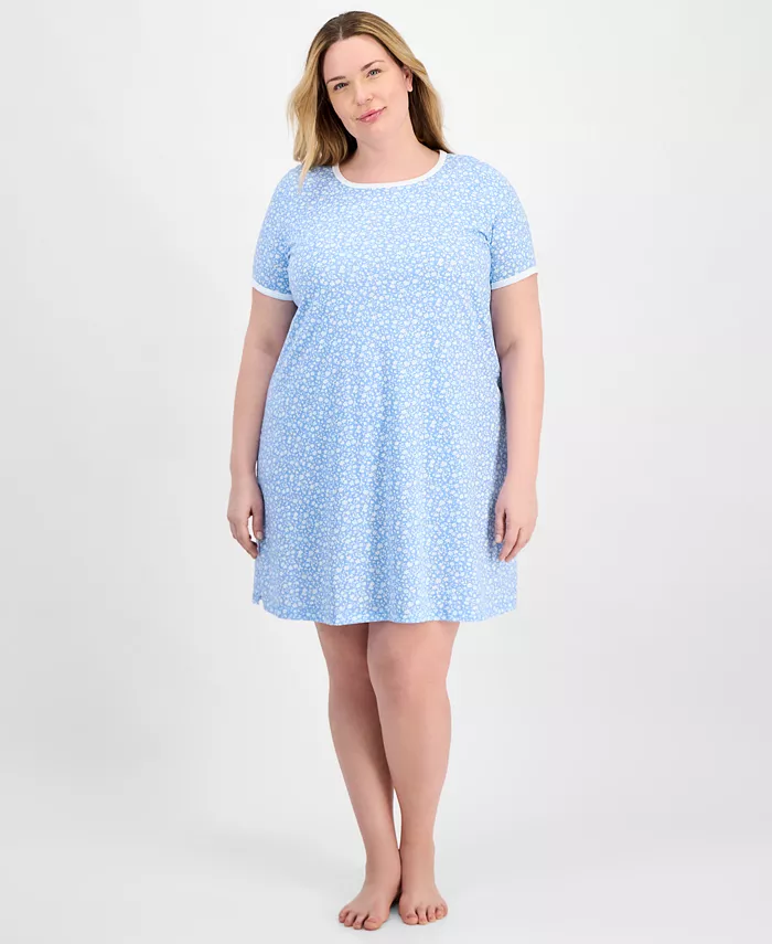 Плюс сайз принтованная короткорукавная ночная сорочка Charter Club, синий
Плюс сайз принтованная короткорукавная ночная сорочка Charter Club, синий