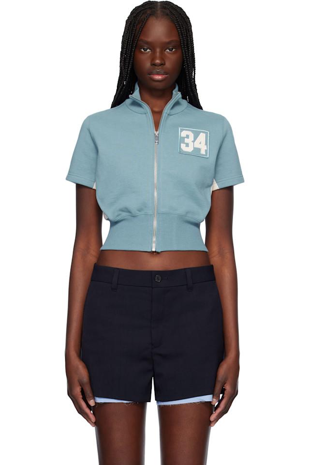 Короткий топ на молнии Ambush, синий
Короткий топ на молнии Ambush, синий