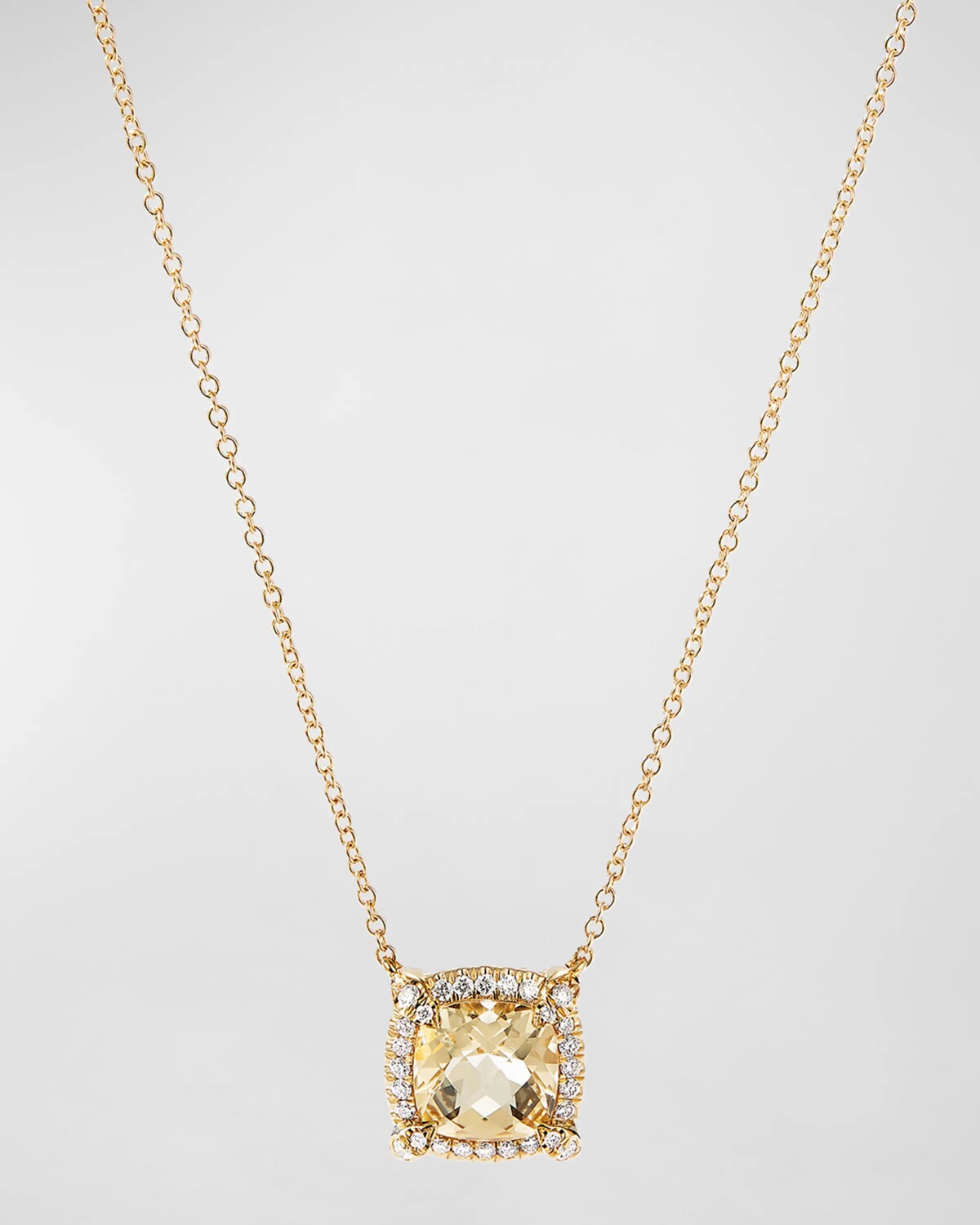 Ожерелье Petite Chatelaine с подвеской в виде рамки с паве из желтого золота 18 карат с розовым турмалином David Yurman, цвет Champagne Citrine And Diamonds
Ожерелье Petite Chatelaine с подвеской в виде рамки с паве из желтого золота 18 карат с розовым турмалином David Yurman, цвет Champagne Citrine And Diamonds