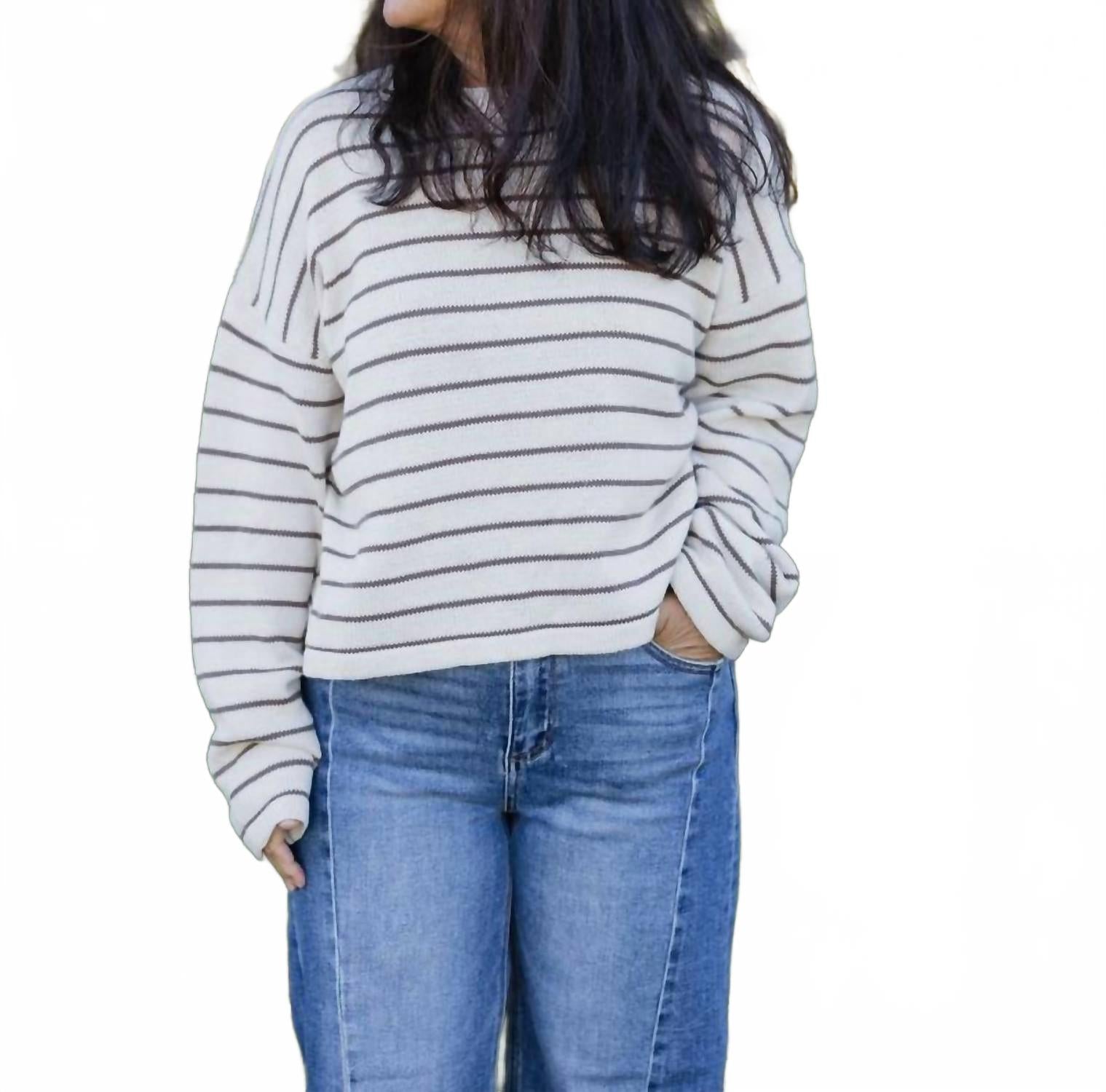 Полосатый свитер с приспущенными плечами в естественную полоску WISHLIST, natural stripe
Полосатый свитер с приспущенными плечами в естественную полоску WISHLIST, natural stripe