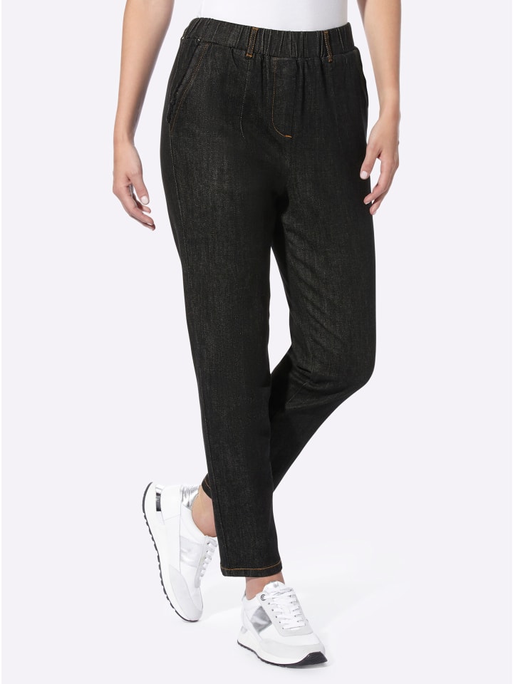 Джинсы-стрейч из черного денима Heine
Джинсы-стрейч из черного денима Heine