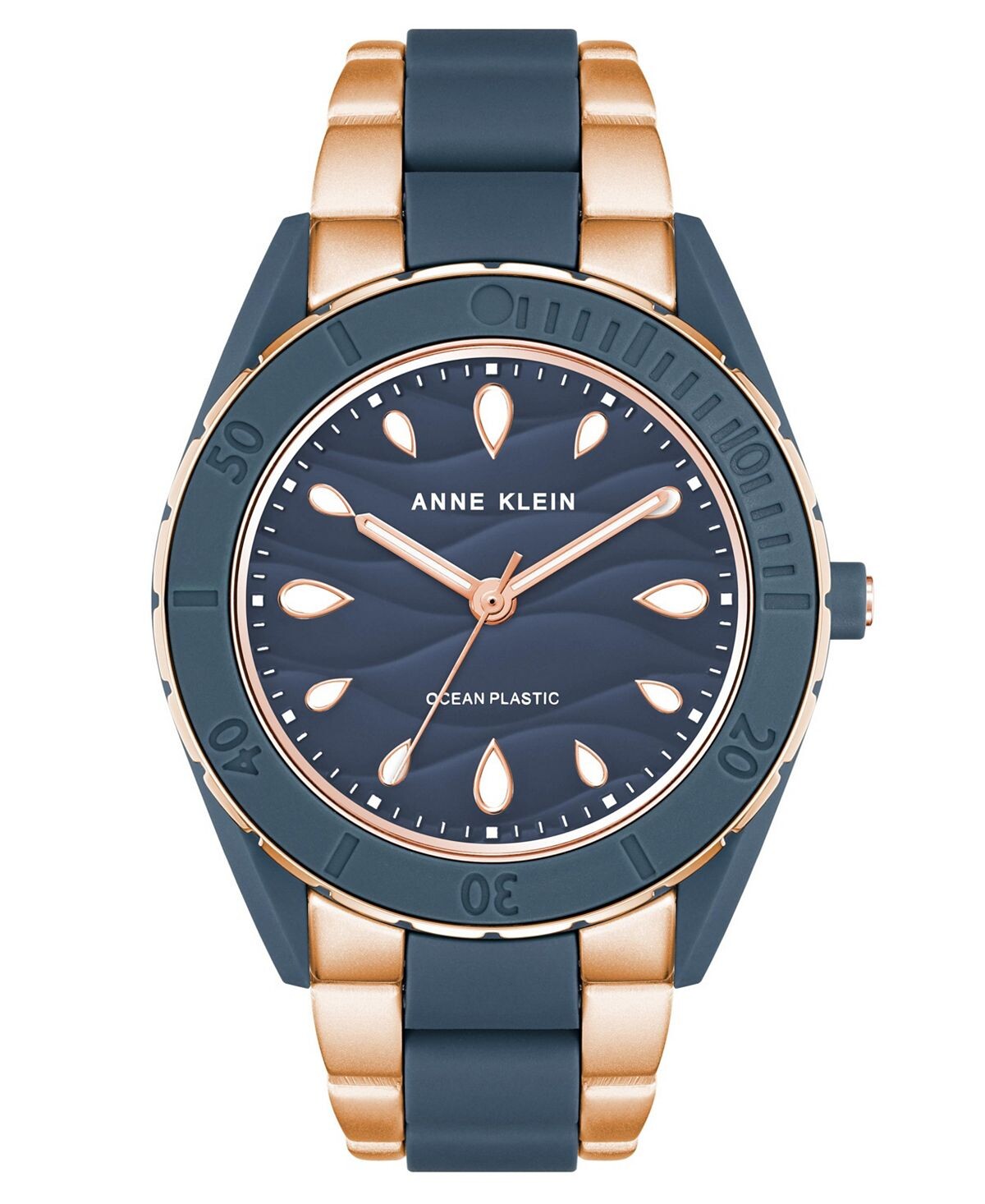 Женские кварцевые часы с тремя стрелками, цвет розового золота и синий солнечный свет, пластиковый браслет Oceanwork, 38,5 мм Anne Klein
Женские кварцевые часы с тремя стрелками, цвет розового золота и синий солнечный свет, пластиковый браслет Oceanwork, 38,5 мм Anne Klein