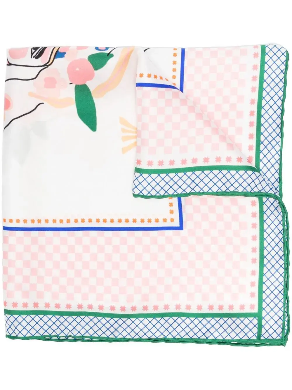 Шелковый платок с графичным принтом Gunia Project, белый
Шелковый платок с графичным принтом Gunia Project, белый