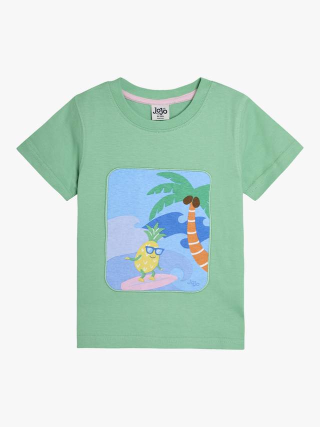 Детская хлопчатобумажная футболка с изображением тропического ананаса JoJo Maman Bébé, зеленый
Детская хлопчатобумажная футболка с изображением тропического ананаса JoJo Maman Bébé, зеленый