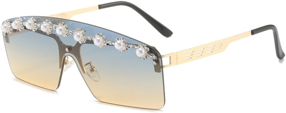 Женские солнцезащитные очки без оправы с жемчужным блеском, 1 шт., защита от УФ-излучения UV400, винтажный градиентный дизайн, декоративные очки для вечеринок LANGSER, C5
Женские солнцезащитные очки без оправы с жемчужным блеском, 1 шт., защита от УФ-излучения UV400, винтажный градиентный дизайн, декоративные очки для вечеринок LANGSER, C5