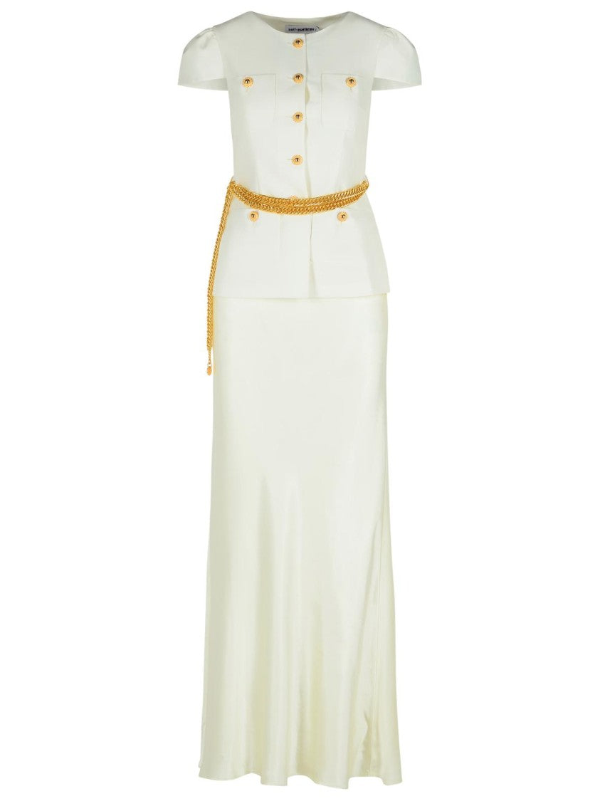 Макси-платье из тафты с застежкой на пуговицы спереди Self-Portrait, белый
Макси-платье из тафты с застежкой на пуговицы спереди Self-Portrait, белый