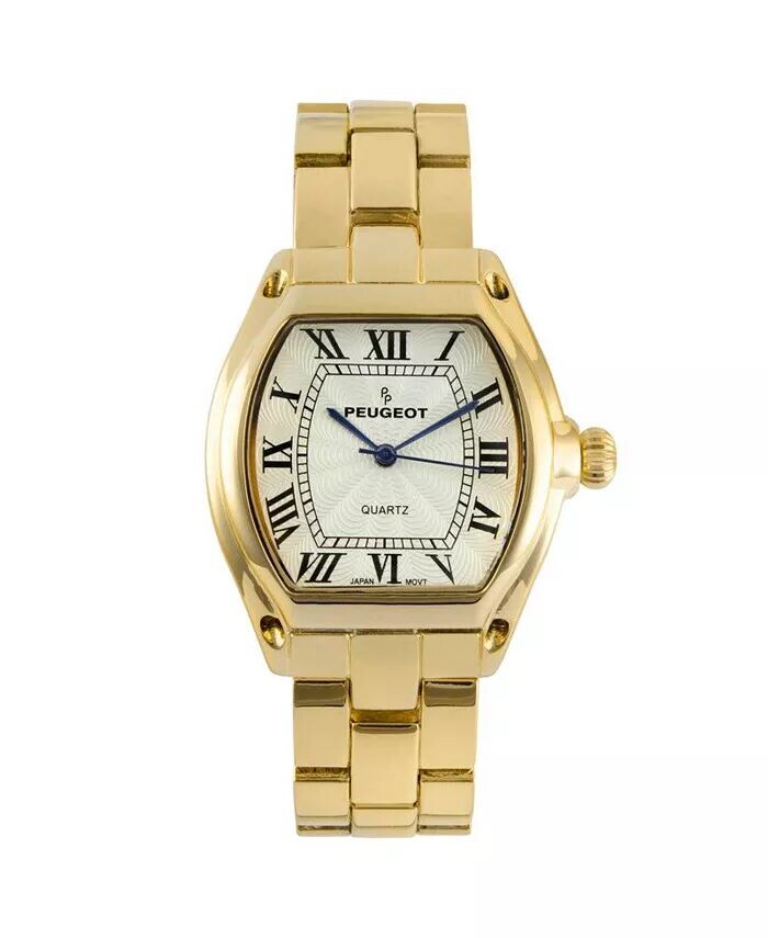 Женские золотые статусные часы-браслет в форме бочонка с римским циферблатом, золотистый ремешок-браслет Peugeot, золото
Женские золотые статусные часы-браслет в форме бочонка с римским циферблатом, золотистый ремешок-браслет Peugeot, золото