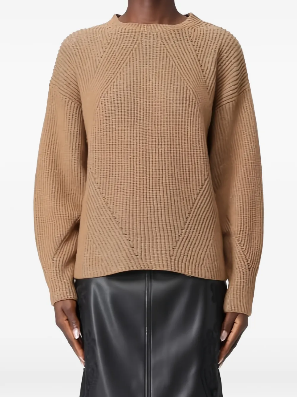 Рифленый свитер Twinset, коричневый
Рифленый свитер Twinset, коричневый