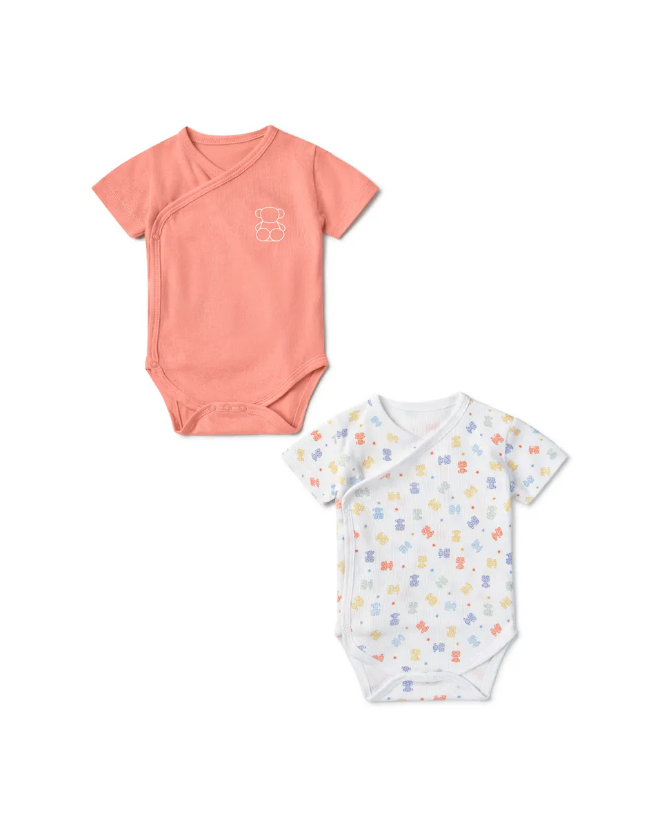 Набор из 2 детских боди в сочетании с разноцветными и однотонными мишками Tous, цвет Rosa
Набор из 2 детских боди в сочетании с разноцветными и однотонными мишками Tous, цвет Rosa